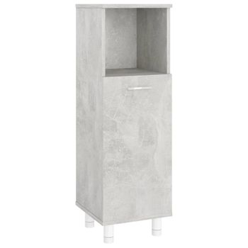 Armario De Baño Madera Contrachapada Gris 30x30x95 Cm Vidaxl