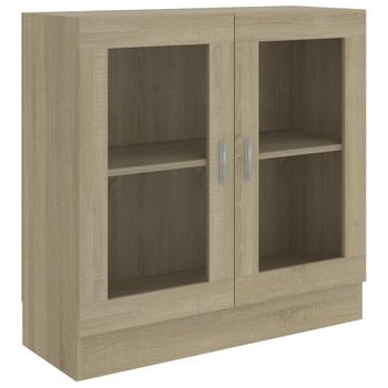 Armario Libros Madera Contrachapada Color Roble 82,5x30,5x80 Cm Vidaxl