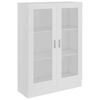 Vitrina De Madera Contrachapada Blanco 82,5x30,5x115 Cm Vidaxl