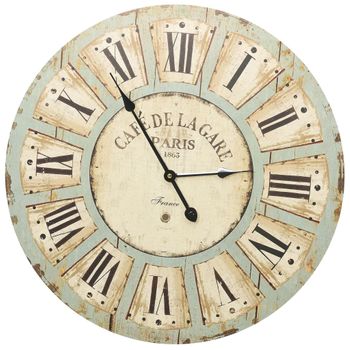 Reloj De Pared De Mdf Multicolor 60 Cm Vidaxl