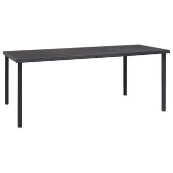 Mesa De Comedor De Jardín Acero Gris Antracita 190x90x74 Cm Vidaxl