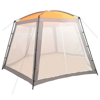 Carpa Para Piscina De Tela Gris 500x433x250 Cm Vidaxl