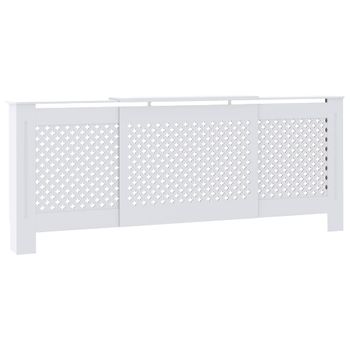 Cubre radiador blanco de material MDF, 152 cm, Radiadores