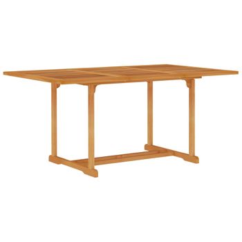 Mesa De Jardín De Madera Maciza De Teca 150x90x75 Cm Vidaxl