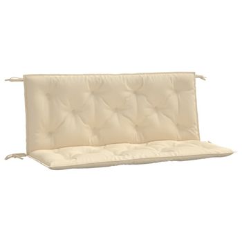 Cojines De Banco De Jardín 2 Uds Tela Oxford Beige 120x50x7 Cm Vidaxl