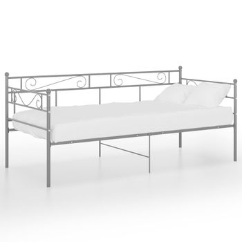 Rogal Estructura De Sofá Cama De Metal Gris 90x200 Cm Rogal