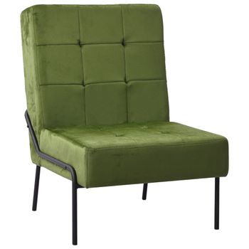 Silla De Relajación De Terciopelo Verde Claro 65x79x87 Cm Vidaxl