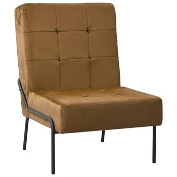 Silla De Relajación De Terciopelo Marrón 65x79x87 Cm Vidaxl