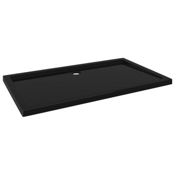 Plato De Ducha Rectangular Negro Abs 70x120 Cm Vidaxl