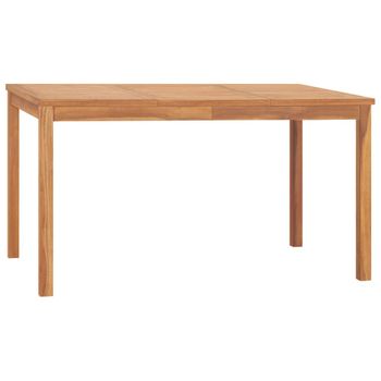 Mesa De Comedor De Jardín Madera Maciza De Teca 140x80x77 Cm Vidaxl