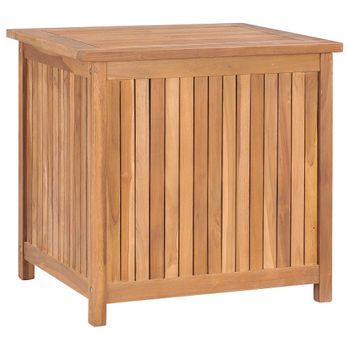 Caja De Almacenaje De Jardín Madera Maciza De Teca 60x50x58 Cm Vidaxl