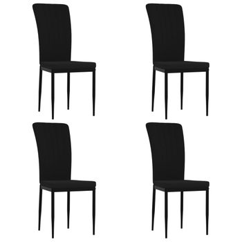 Sillas De Comedor 4 Unidades Terciopelo Negro Vidaxl