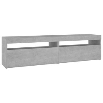 Muebles De Tv Con Luces Led 2 Unidades Gris Hormigón 75x35x40cm Vidaxl