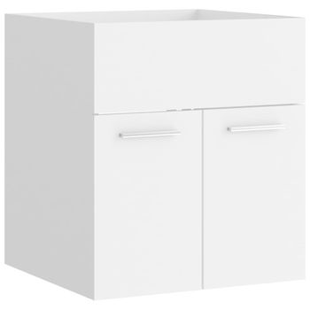 Armario Para Lavabo Madera Contrachapada Blanco 41x38,5x46 Cm Vidaxl