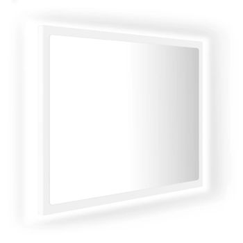 Espejo De Baño Led Acrílico Blanco 60x8,5x37 Cm Vidaxl