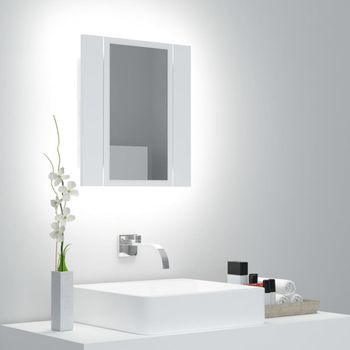 Armario Espejo De Baño Con Luz Led Blanco 100x12x45 Cm Vidaxl con Ofertas  en Carrefour