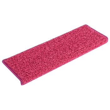 Alfombras De Peldaños De Escalera 15 Uds Rosa 65x21x4 Cm Vidaxl