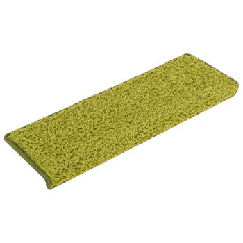 Alfombras De Peldaños De Escalera 15 Uds Verde 65x21x4 Cm Vidaxl