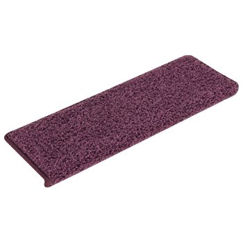 Alfombras De Peldaños De Escalera 15uds Morado Oscuro 65x21x4cm Vidaxl