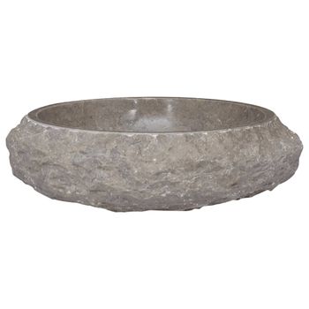 Lavabo Gris Mármol Ø40x12 Cm Vidaxl