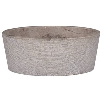 Lavabo Gris Mármol Ø40x15 Cm Vidaxl