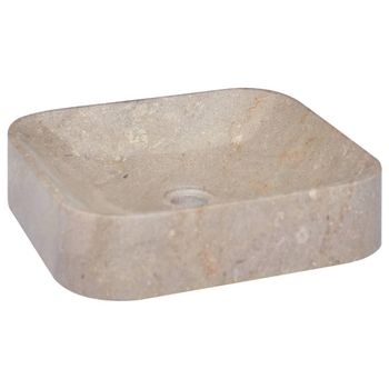 Lavabo Gris Mármol 40x40x10 Cm Vidaxl