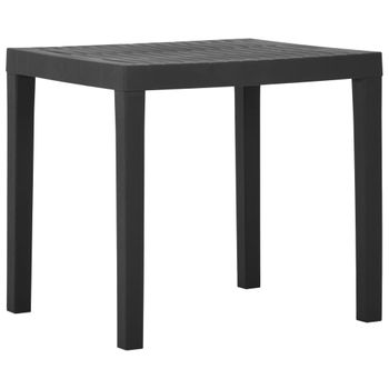 Mesa De Jardín De Plástico Gris 79x65x72 Cm Vidaxl