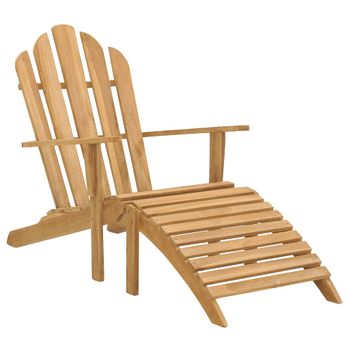 Silla mecedora adirondack fabricada en madera maciza de acacia con