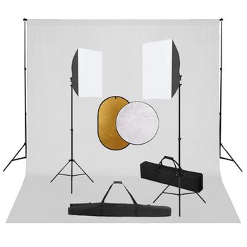 Kit De Estudio Fotográfico Con Luces Softbox, Fondo Y Reflector Vidaxl