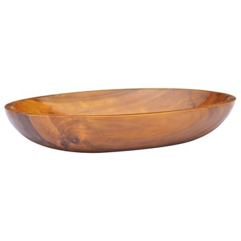 Lavabo De Madera Maciza De Teca 60x40x10 Cm Vidaxl