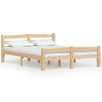 Estructura De Cama De Madera Maciza De Pino 120x200 Cm Vidaxl