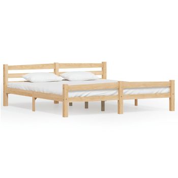 Estructura De Cama De Madera Maciza De Pino 180x200 Cm Vidaxl