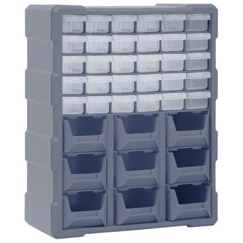 Organizador Multicajones Con 39 Cajones 38x16x47 Cm Vidaxl