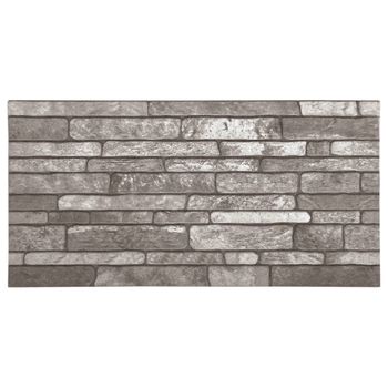 Paneles De Pared 3d Diseño De Ladrillo 10 Uds Eps Gris Oscuro Vidaxl