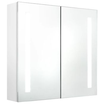 Armario De Pared Baño De Mdf Madera Vidrio Homcom 80x20x65 Cm-blanco con  Ofertas en Carrefour