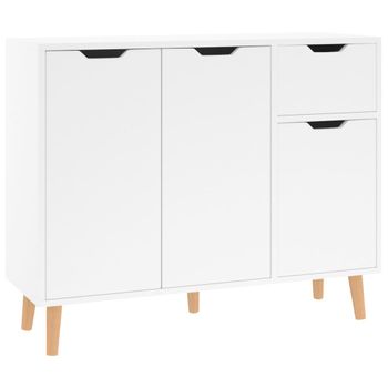 Aparador De 2 Puertas Elegante De Madera Atmosphera 80x34,5x85 Cm Blanco  con Ofertas en Carrefour