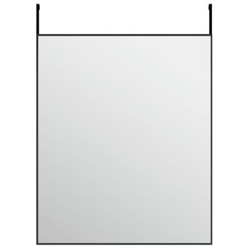 Espejo para puerta colgante Lesina 2 ganchos plástico 121 x 41 cm blanco  [en.casa]