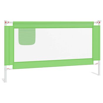 Barandilla De Seguridad Cama De Niño Verde Tela 150x25 Cm Vidaxl