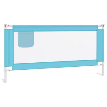 Barandilla De Seguridad Cama De Niño Azul Tela 180x25 Cm Vidaxl