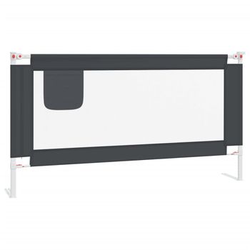 Barandilla De Seguridad Cama De Niño Gris Oscuro Tela 160x25 Cm Vidaxl