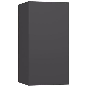 Mueble Para Tv De Madera Contrachapada Gris 30,5x30x60 Cm Vidaxl