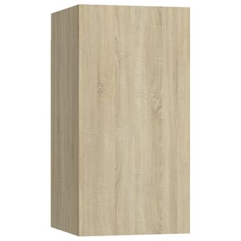 Mueble De Tv Madera Contrachapada Color Roble 30,5x30x60 Cm Vidaxl