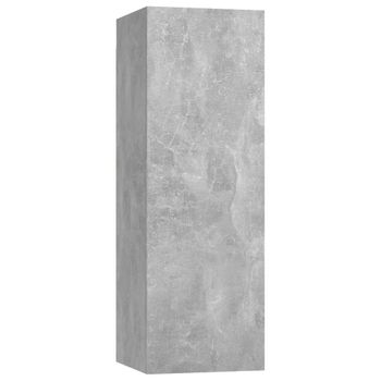 Mueble Para Tv Madera Contrachapada Gris Hormigón 30,5x30x90 Cm Vidaxl