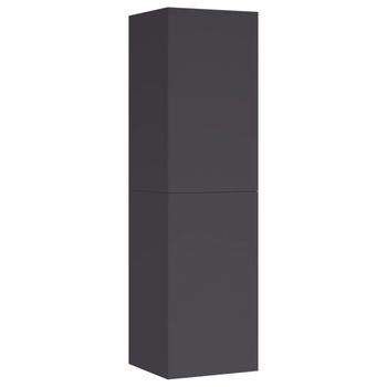 Mueble Para Tv Madera Contrachapada Gris 30,5x30x110 Cm Vidaxl