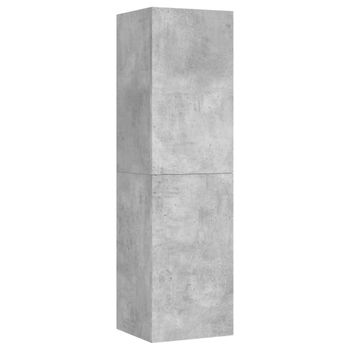 Mueble De Tv Madera Contrachapada Gris Hormigón 30,5x30x110 Cm Vidaxl