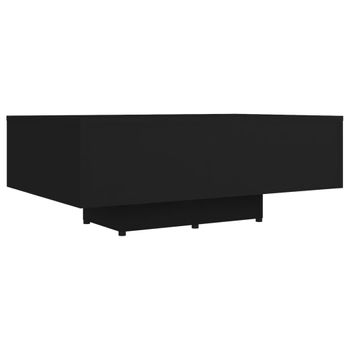 Mesa De Centro Madera Contrachapada Negro 85x55x31 Cm Vidaxl