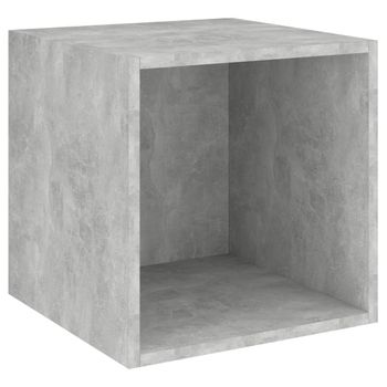 Armario De Pared Madera Contrachapada Gris Hormigón 37x37x37 Cm Vidaxl