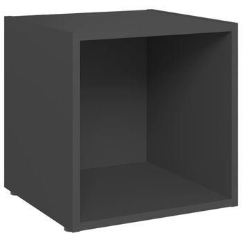 Mueble Para Tv Madera Contrachapada Gris 37x35x37 Cm Vidaxl