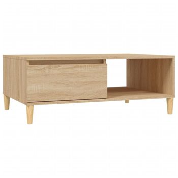 Mesa De Centro Madera Contrachapada Roble Sonoma 90x60x35 Cm Vidaxl