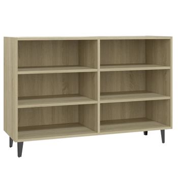 Aparador De Madera Contrachapada Roble Sonoma 103,5x35x70 Cm Vidaxl